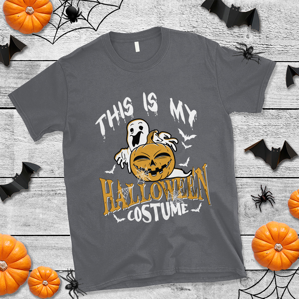 Scary Pumpkin T Shirt This Is My Halloween Costume Boo Sheet - Wonder Print Shop
