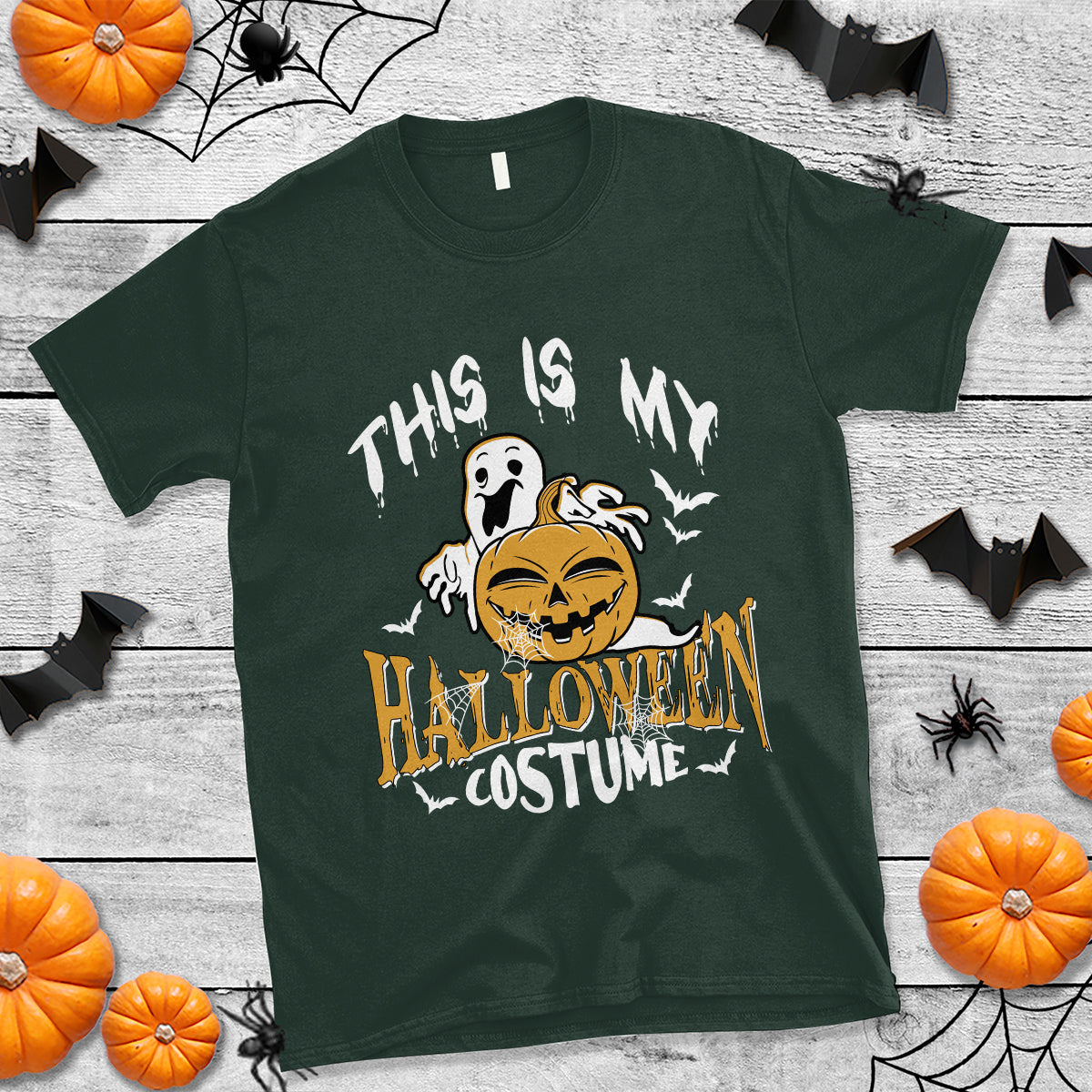 Scary Pumpkin T Shirt This Is My Halloween Costume Boo Sheet - Wonder Print Shop