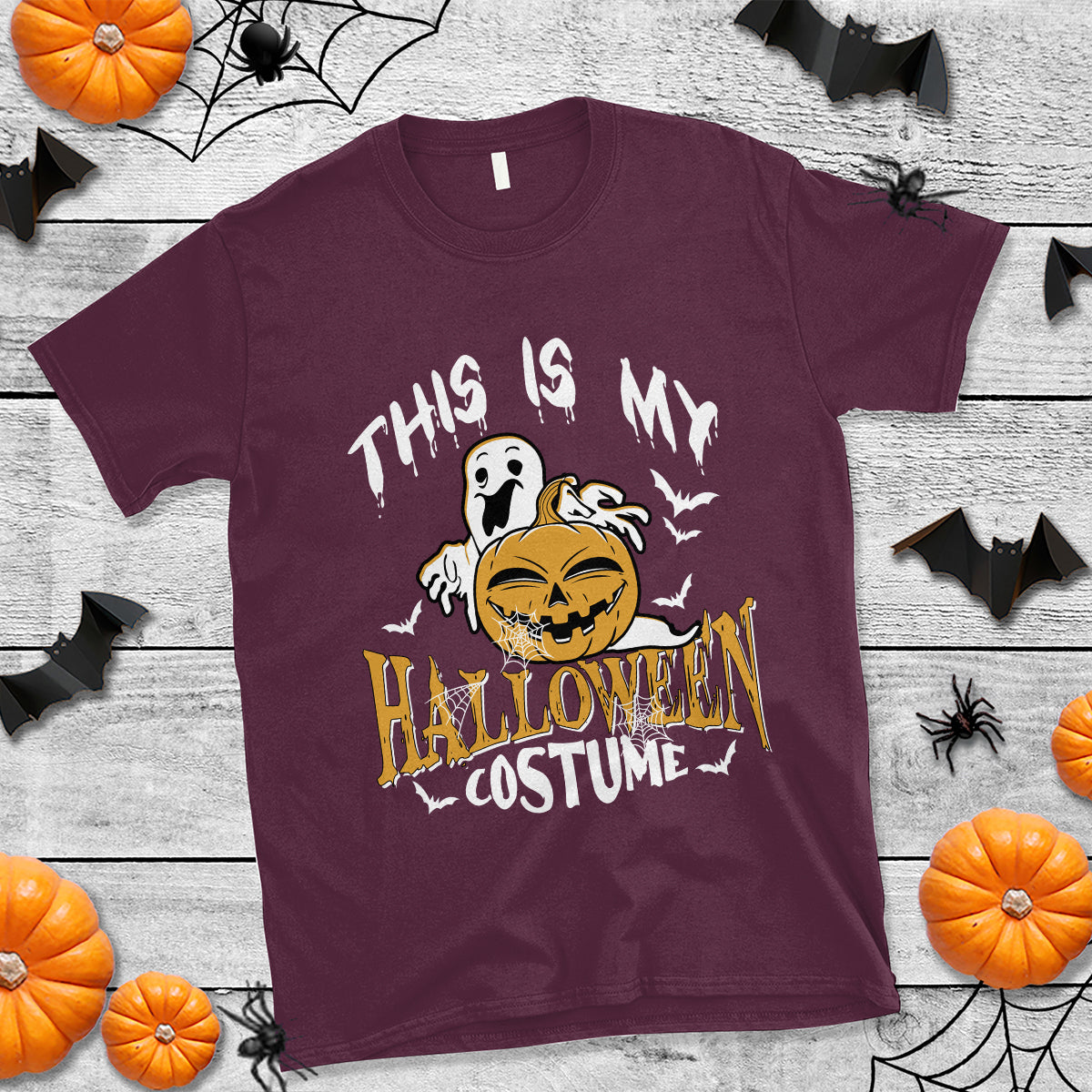 Scary Pumpkin T Shirt This Is My Halloween Costume Boo Sheet - Wonder Print Shop
