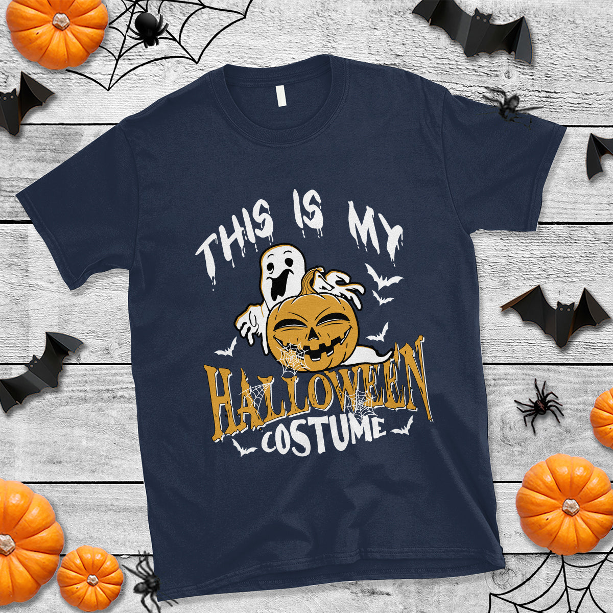 Scary Pumpkin T Shirt This Is My Halloween Costume Boo Sheet - Wonder Print Shop