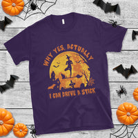 Halloween Witch T Shirt Yes Actually I Can Drive A Stick Halloween Costume - Wonder Print Shop