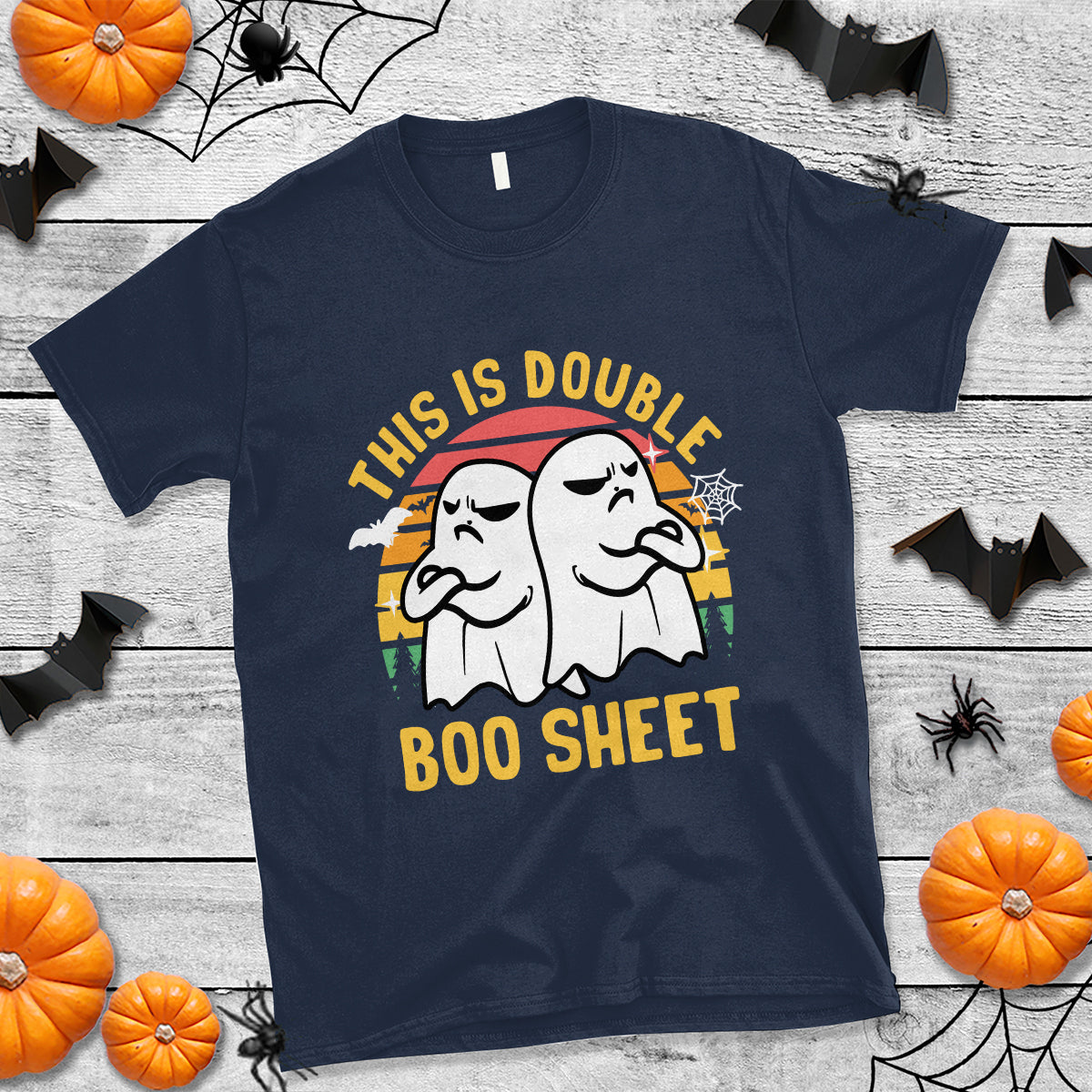 Funny Boo Sheet T Shirt Funny Halloween Boo Ghost Costume This is Double Boo Sheet - Wonder Print Shop