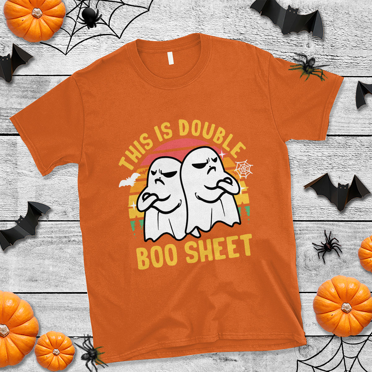 Funny Boo Sheet T Shirt Funny Halloween Boo Ghost Costume This is Double Boo Sheet - Wonder Print Shop