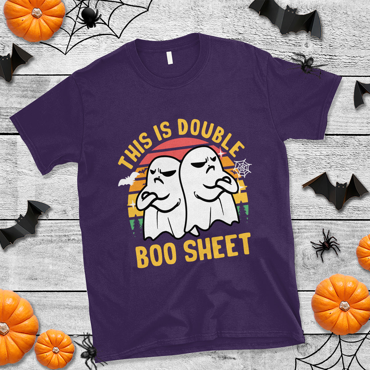 Funny Boo Sheet T Shirt Funny Halloween Boo Ghost Costume This is Double Boo Sheet - Wonder Print Shop