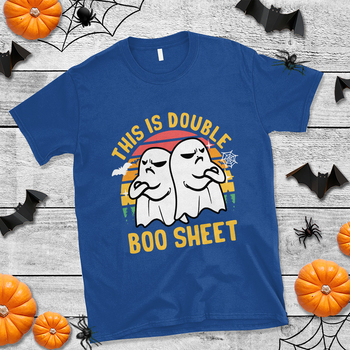 Funny Boo Sheet T Shirt Funny Halloween Boo Ghost Costume This is Double Boo Sheet - Wonder Print Shop