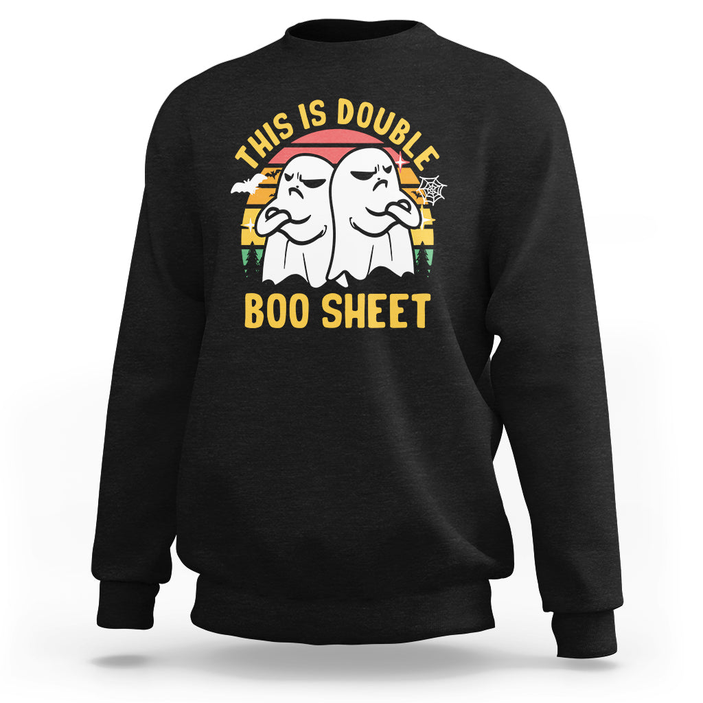 Funny Boo Sheet Sweatshirt Funny Halloween Boo Ghost Costume This is Double Boo Sheet - Wonder Print Shop