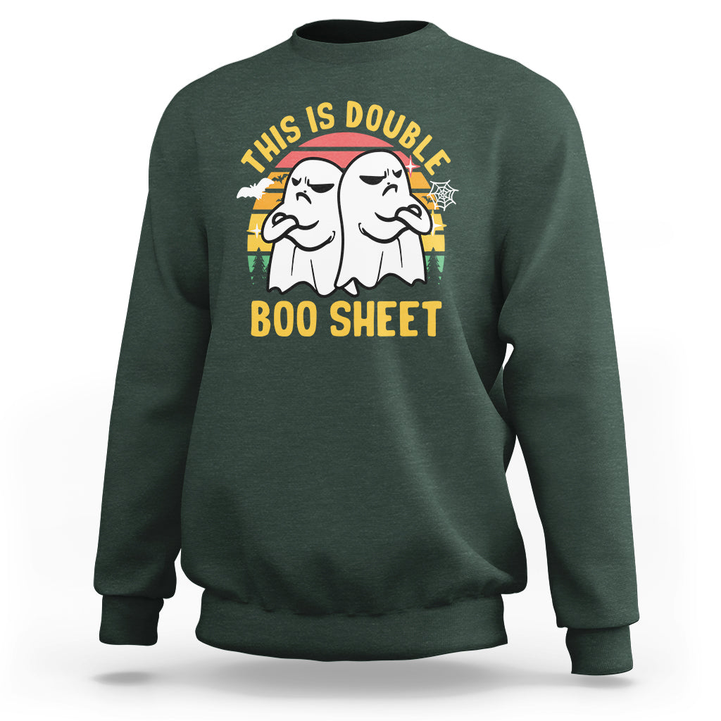 Funny Boo Sheet Sweatshirt Funny Halloween Boo Ghost Costume This is Double Boo Sheet - Wonder Print Shop