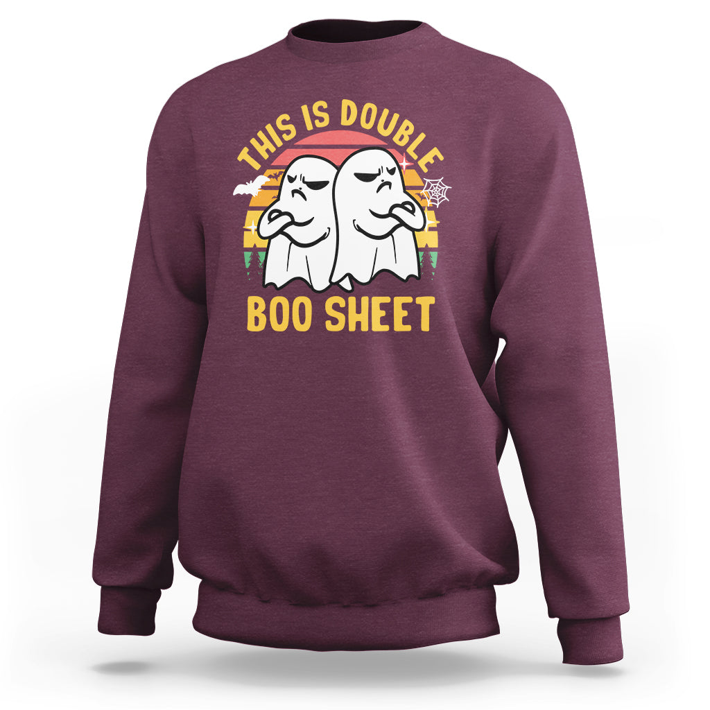 Funny Boo Sheet Sweatshirt Funny Halloween Boo Ghost Costume This is Double Boo Sheet - Wonder Print Shop