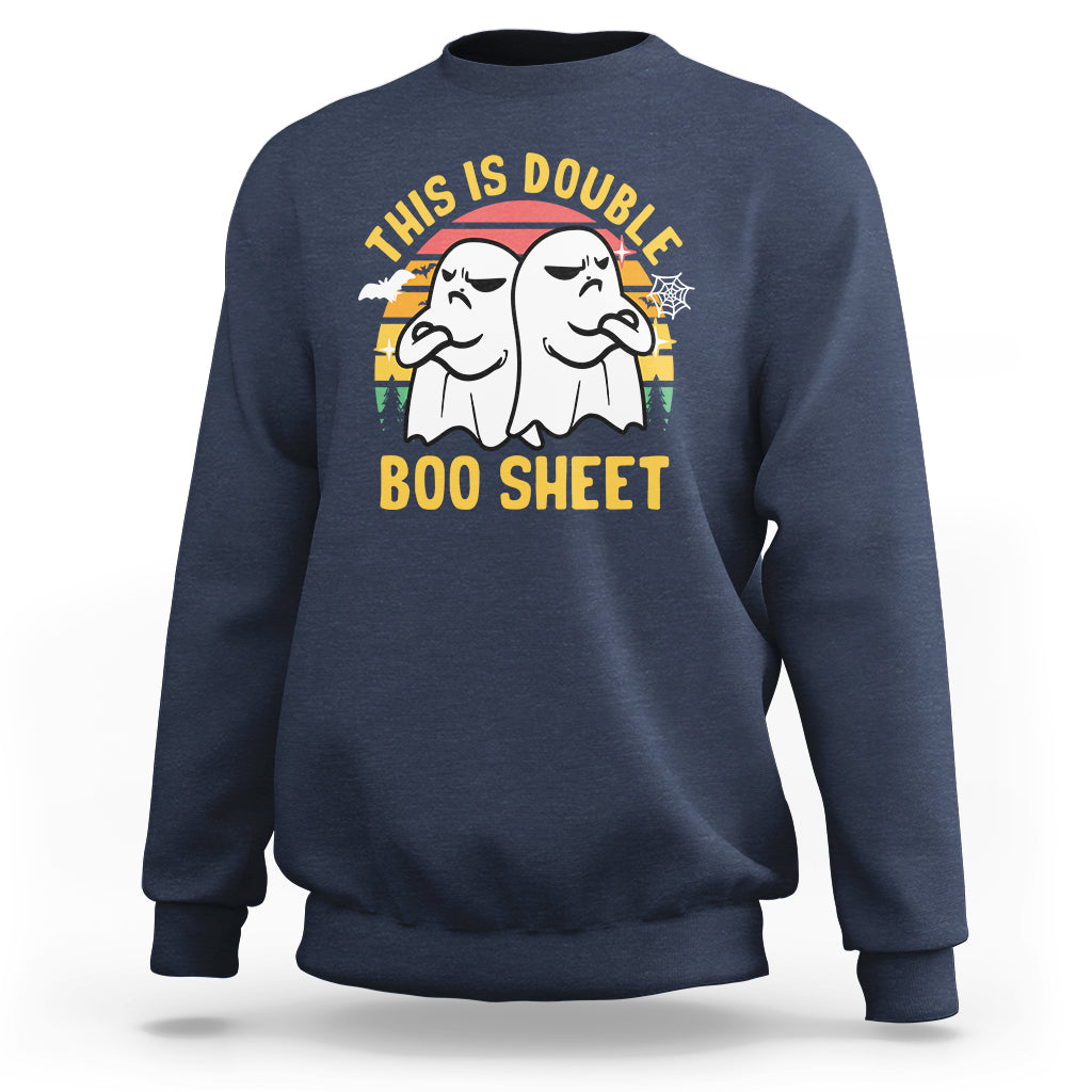Funny Boo Sheet Sweatshirt Funny Halloween Boo Ghost Costume This is Double Boo Sheet - Wonder Print Shop