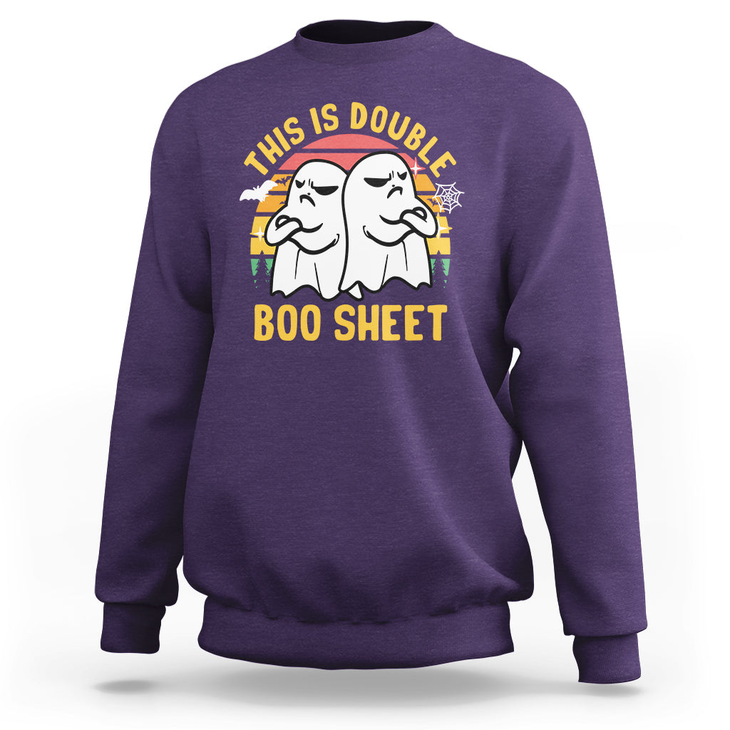 Funny Boo Sheet Sweatshirt Funny Halloween Boo Ghost Costume This is Double Boo Sheet - Wonder Print Shop