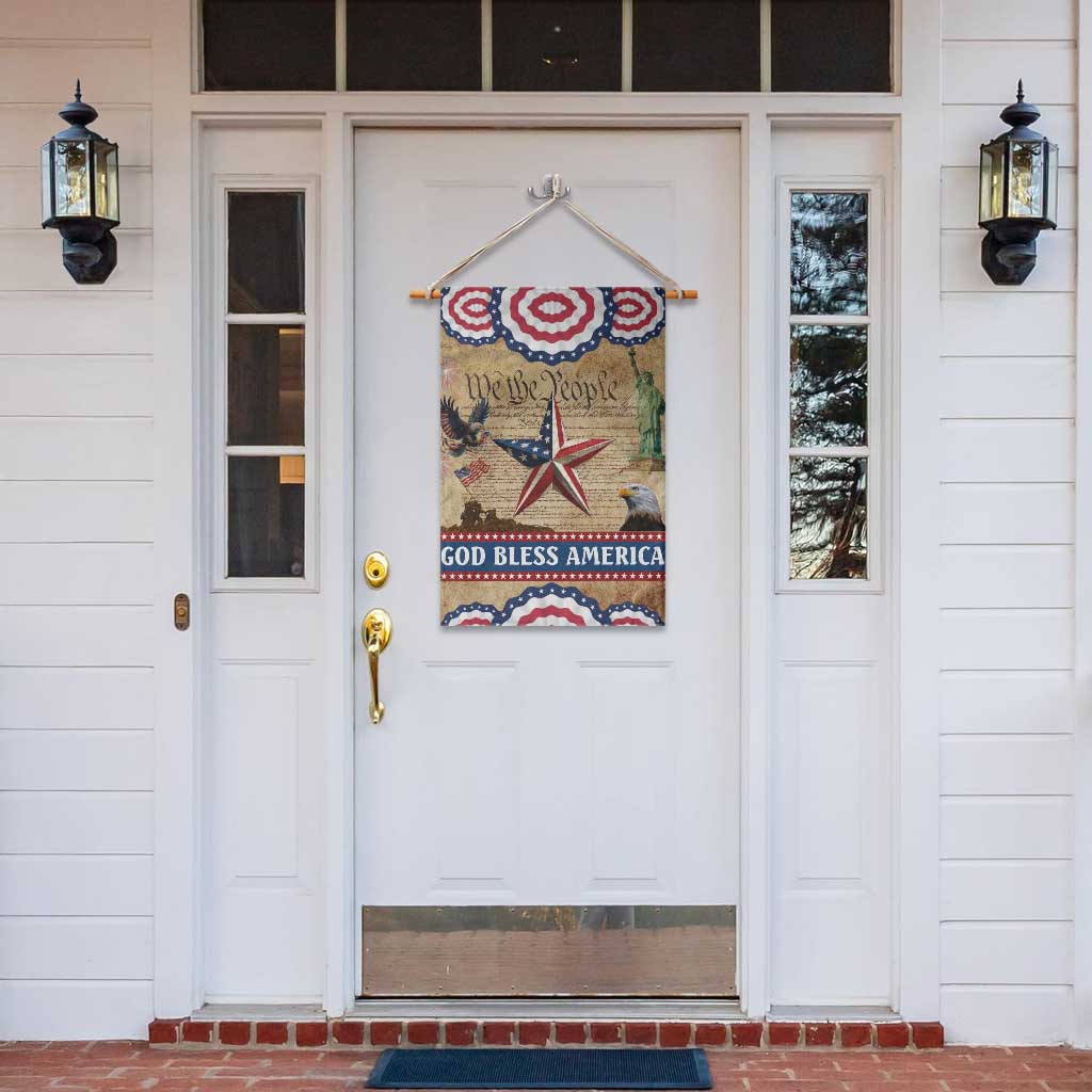 God Bless America Patriotic Eagle Garden Flag Vintage We The People Constitution Independence Day Freedom Tribute
