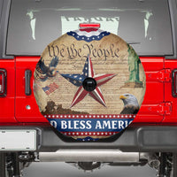God Bless America Patriotic Eagle Spare Tire Cover Vintage We The People Constitution Independence Day Freedom Tribute