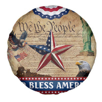 God Bless America Patriotic Eagle Spare Tire Cover Vintage We The People Constitution Independence Day Freedom Tribute