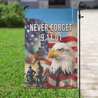 Never Forget 911 Patriotic Memorial Garden Flag American Flag Bald Eagle First Responder Tribute