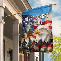 Never Forget 911 Patriotic Memorial Garden Flag American Flag Bald Eagle First Responder Tribute