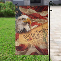 We The People Patriotic Eagle American Flag Garden Flag Liberty Freedom USA Pride Tribute 4th of July Independence Celebration