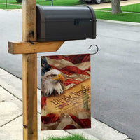 We The People Patriotic Eagle American Flag Garden Flag Liberty Freedom USA Pride Tribute 4th of July Independence Celebration
