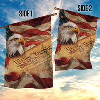 We The People Patriotic Eagle American Flag Garden Flag Liberty Freedom USA Pride Tribute 4th of July Independence Celebration