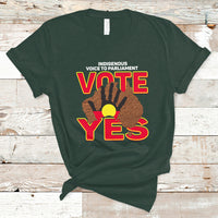 Australia Indigenous T Shirt Aboriginal Flag Vote Yes Urulu Statement - Wonder Print Shop