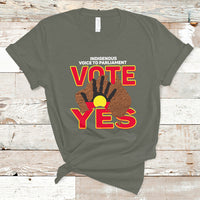 Australia Indigenous T Shirt Aboriginal Flag Vote Yes Urulu Statement - Wonder Print Shop