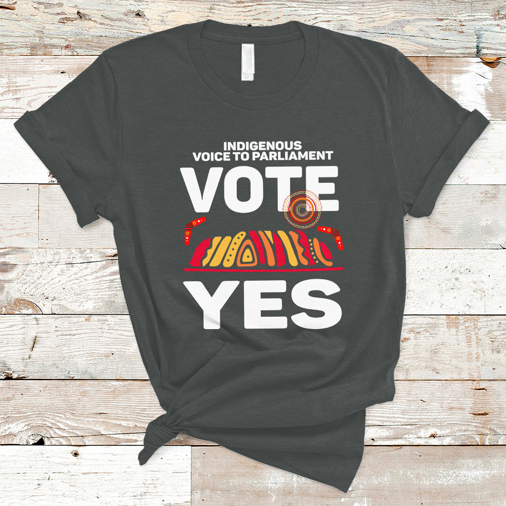 Australia Indigenous T Shirt Vote Yes Voice To Parliament Urulu - Wonder Print Shop