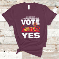 Australia Indigenous T Shirt Vote Yes Voice To Parliament Urulu - Wonder Print Shop