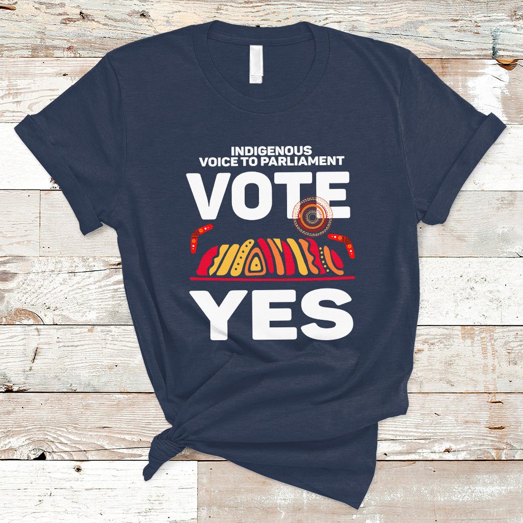 Australia Indigenous T Shirt Vote Yes Voice To Parliament Urulu - Wonder Print Shop
