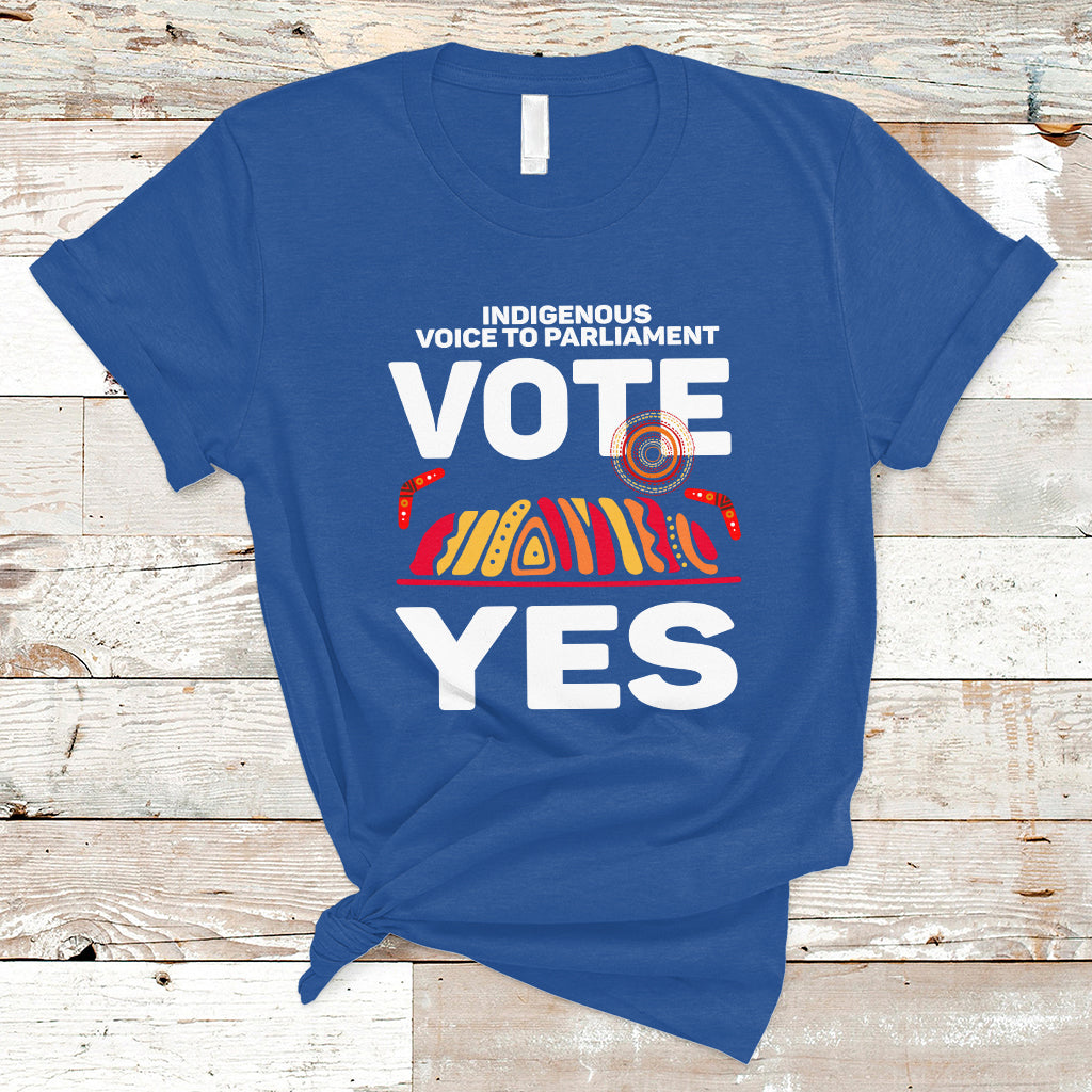 Australia Indigenous T Shirt Vote Yes Voice To Parliament Urulu - Wonder Print Shop