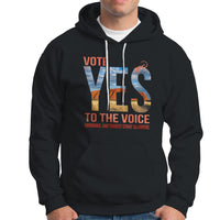 Australia Indigenous Hoodie Vote Yes To The Voice Aboriginal And Torres Strait Islanders - Wonder Print Shop