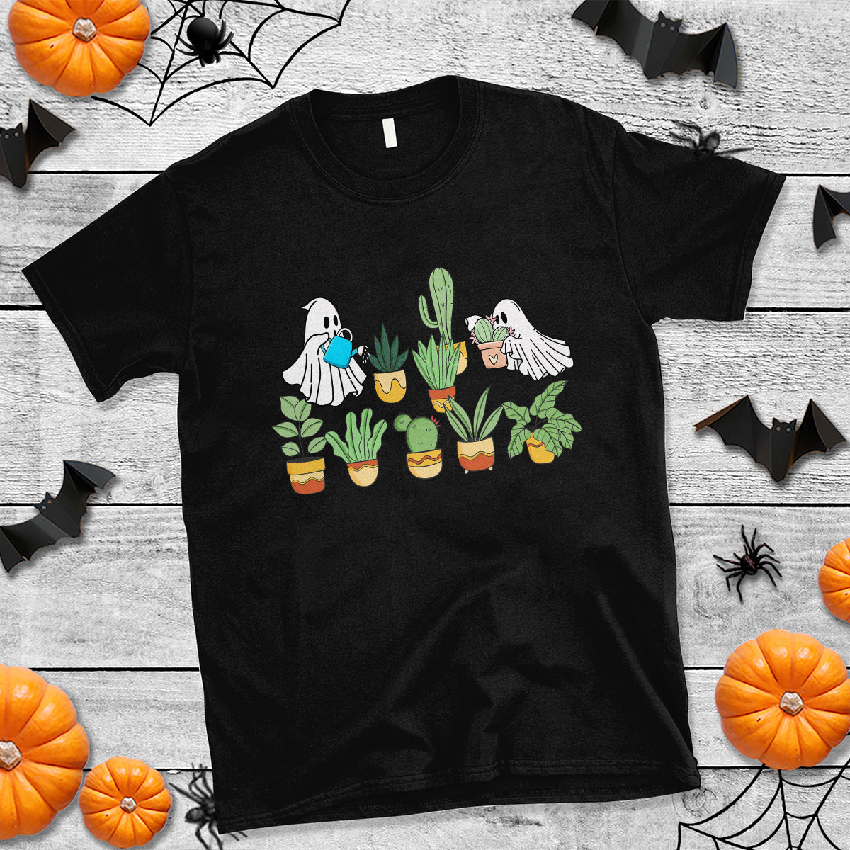 Halloween Gardening T Shirt Cute Gardener Boo Sheet Ghost Garden Plants Lover Halloween Costume - Wonder Print Shop