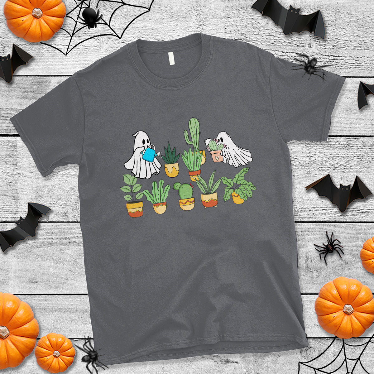 Halloween Gardening T Shirt Cute Gardener Boo Sheet Ghost Garden Plants Lover Halloween Costume - Wonder Print Shop