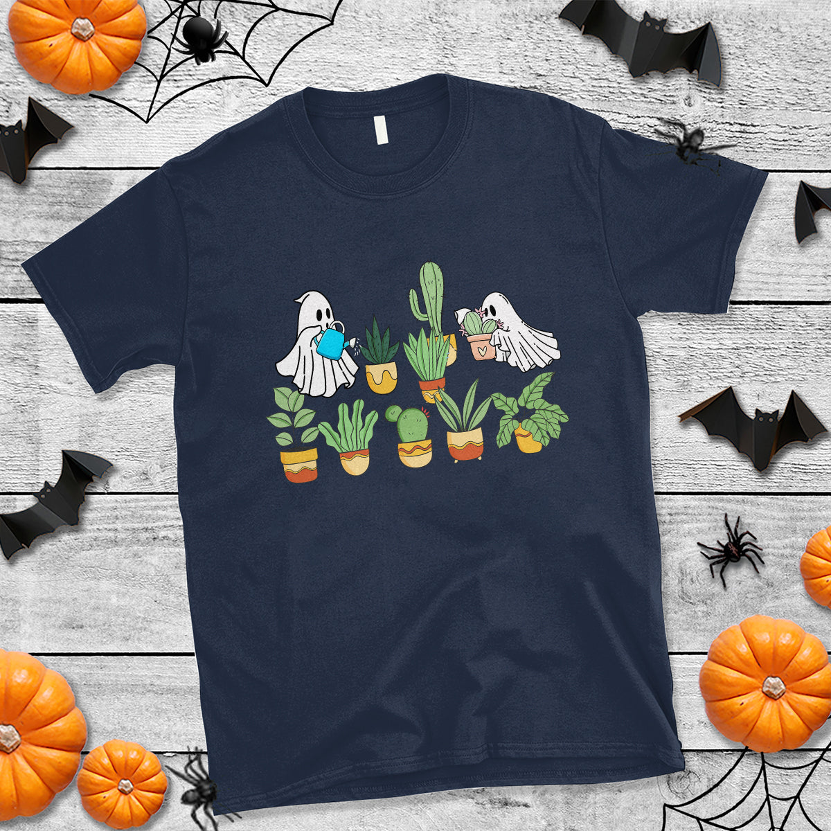 Halloween Gardening T Shirt Cute Gardener Boo Sheet Ghost Garden Plants Lover Halloween Costume - Wonder Print Shop