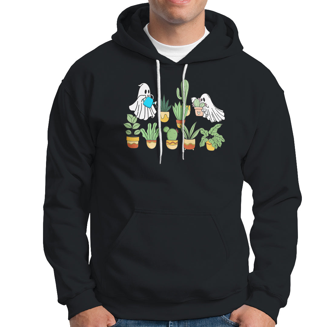 Halloween Gardening Hoodie Cute Gardener Boo Sheet Ghost Garden Plants Lover Halloween Costume - Wonder Print Shop