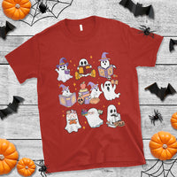 Halloween Reading T Shirt Reading Books Boo Sheet Ghosts Teacher Librarian - Wonder Print Shop