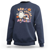 Behavior Analyst Halloween Boo Sheet Sweatshirt Boo-Havior Analyst ABA RBT BCBA Therapist - Wonder Print Shop