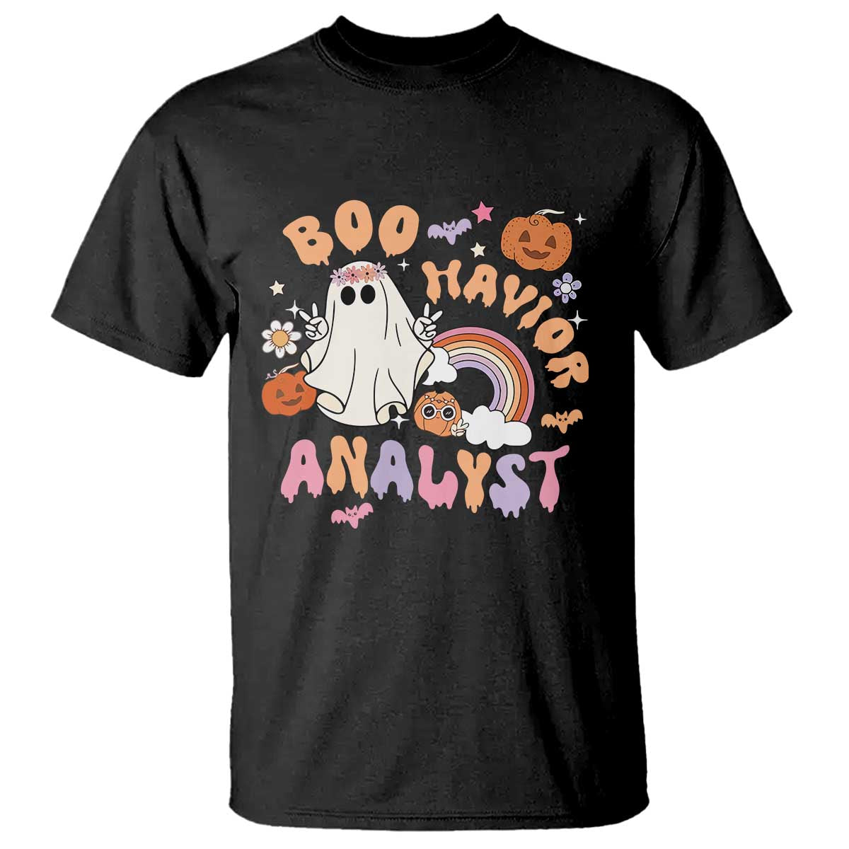 Behavior Analyst Halloween Boo Sheet T Shirt Boo-Havior Analyst ABA RBT BCBA Therapist - Wonder Print Shop