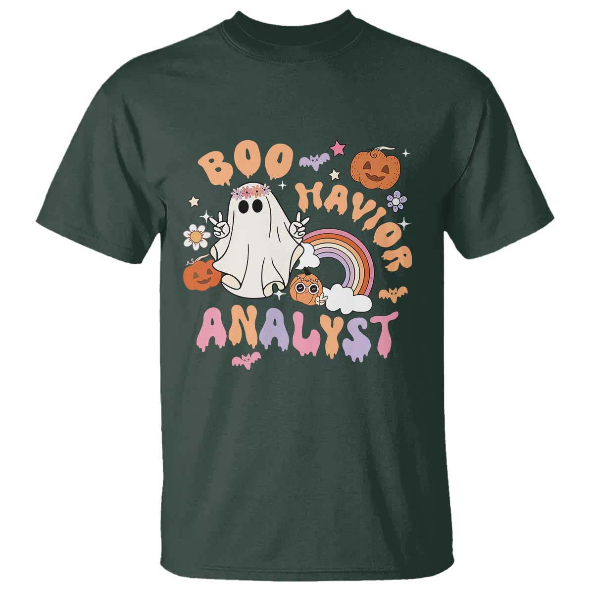 Behavior Analyst Halloween Boo Sheet T Shirt Boo-Havior Analyst ABA RBT BCBA Therapist - Wonder Print Shop