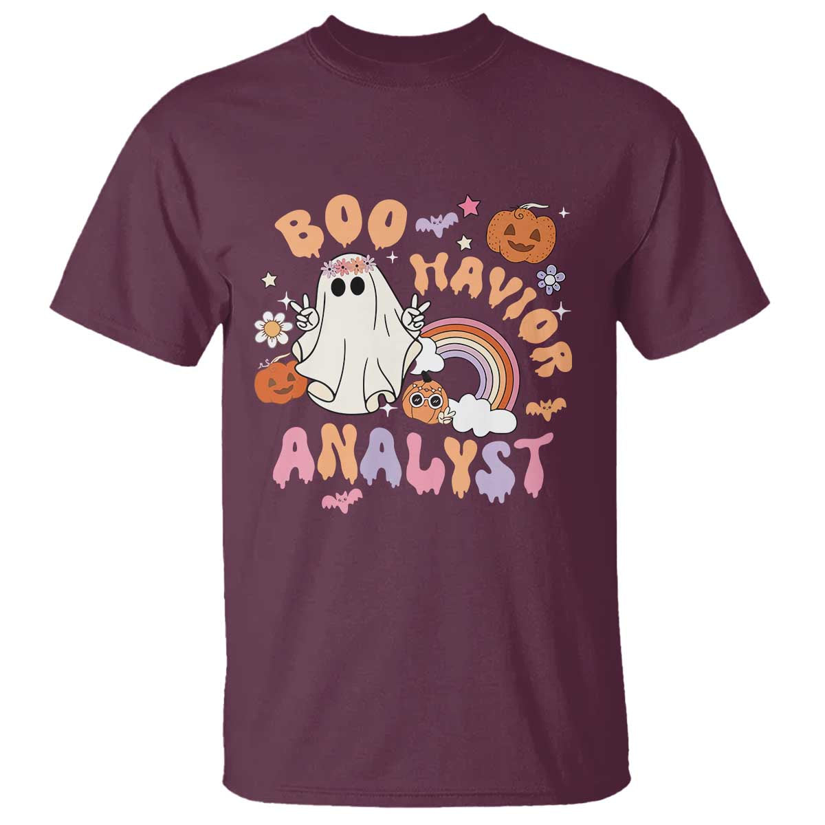 Behavior Analyst Halloween Boo Sheet T Shirt Boo-Havior Analyst ABA RBT BCBA Therapist - Wonder Print Shop