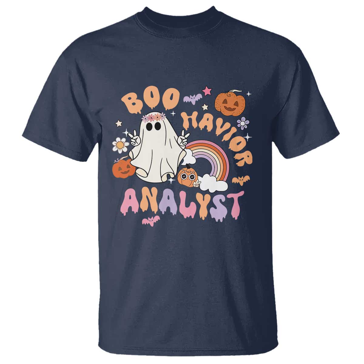 Behavior Analyst Halloween Boo Sheet T Shirt Boo-Havior Analyst ABA RBT BCBA Therapist - Wonder Print Shop