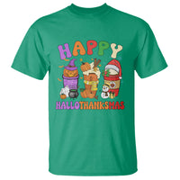 Hallothanksmas T Shirt Halloween Thanksgiving Christmas Happy HalloThanksMas Latte - Wonder Print Shop