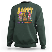 Hallothanksmas Sweatshirt Halloween Thanksgiving Christmas Happy HalloThanksMas Gnomes - Wonder Print Shop
