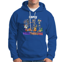 Hallothanksmas Hoodie Halloween Thanksgiving Christmas HalloThanksMas Skeleton - Wonder Print Shop