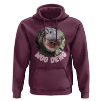 Baby Hippo Moo Deng Hoodie Cute Pygmy Hippopotamus Bouncy Pig - Wonder Print Shop
