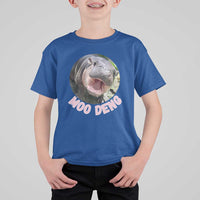 Baby Hippo Moo Deng T Shirt For Kid Cute Pygmy Hippopotamus Bouncy Pig - Wonder Print Shop