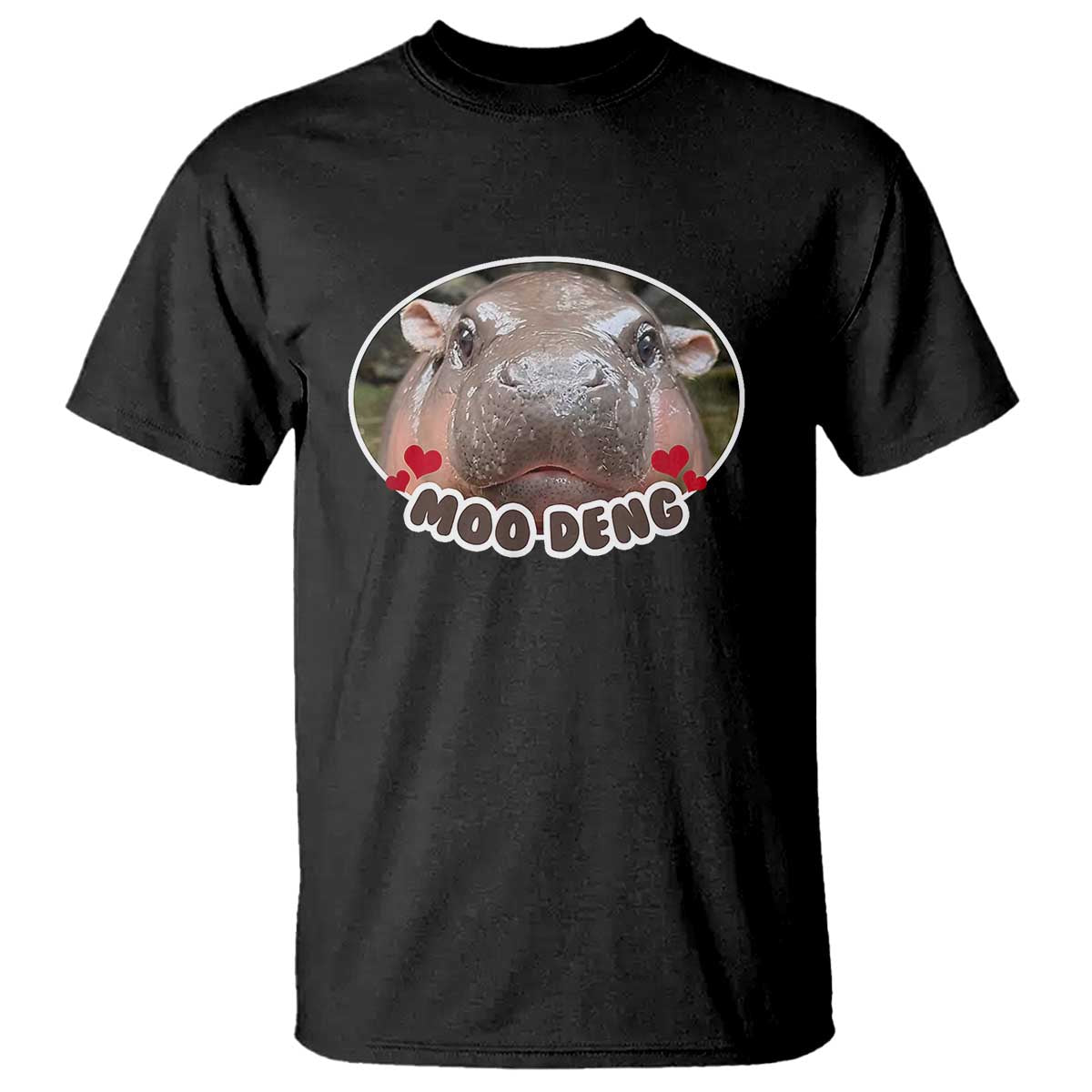 Baby Hippo Moo Deng T Shirt Cute Pygmy Hippopotamus Meme - Wonder Print Shop