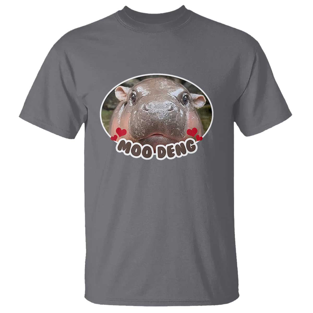 Baby Hippo Moo Deng T Shirt Cute Pygmy Hippopotamus Meme - Wonder Print Shop