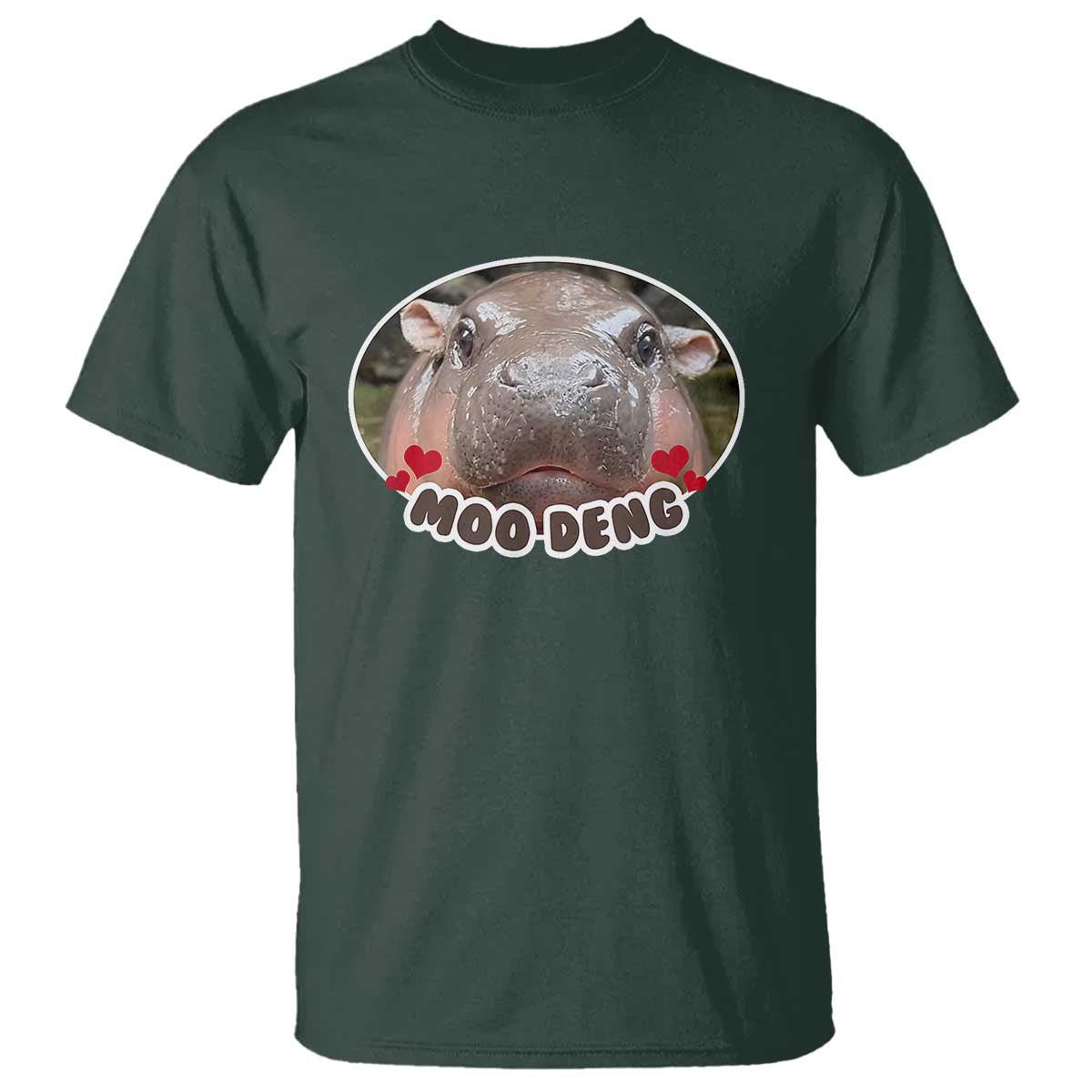 Baby Hippo Moo Deng T Shirt Cute Pygmy Hippopotamus Meme - Wonder Print Shop