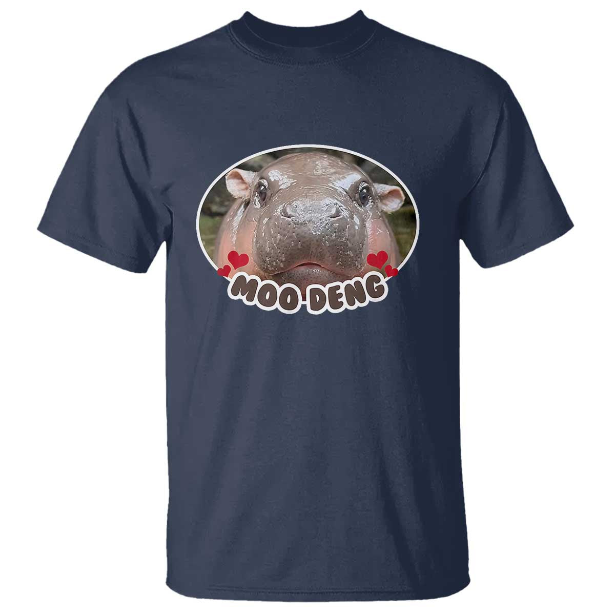 Baby Hippo Moo Deng T Shirt Cute Pygmy Hippopotamus Meme - Wonder Print Shop