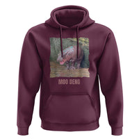 Baby Hippo Moo Deng Hoodie Cute Pygmy Hippopotamus In Thai - Wonder Print Shop