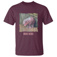 Baby Hippo Moo Deng T Shirt Cute Pygmy Hippopotamus In Thai - Wonder Print Shop